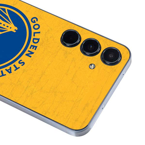 NBA Golden State Warriors Distressed Galaxy A35 5G Skin